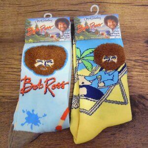 Joy of Painting Bob Ross Crew Socks 2 pair One Size